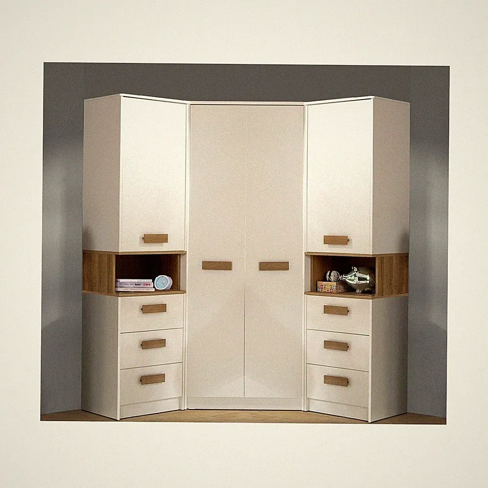 Möbelset GRANT Set 17 – Eckschrank und Ragal Schlafzimmer, Jugendzimmer