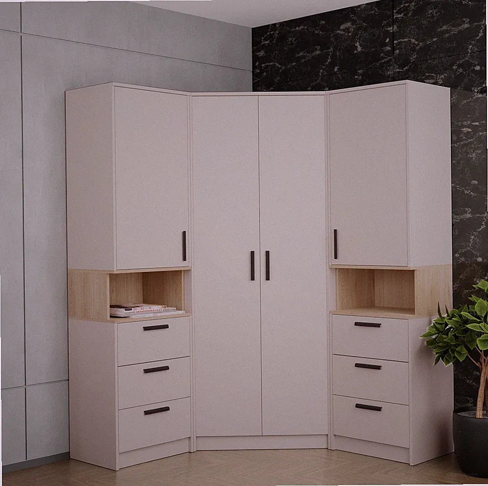 Möbelset GRANT Set 17C – Eckschrank Ragal Schlafzimmer, Jugendzimmer