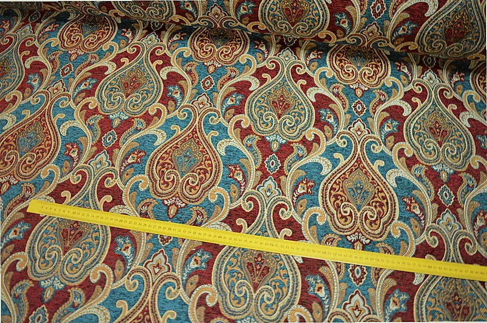 Möbelstoff Bezugsstoff Polsterstoff Meterware Stoff Jacquard Ornament Barock