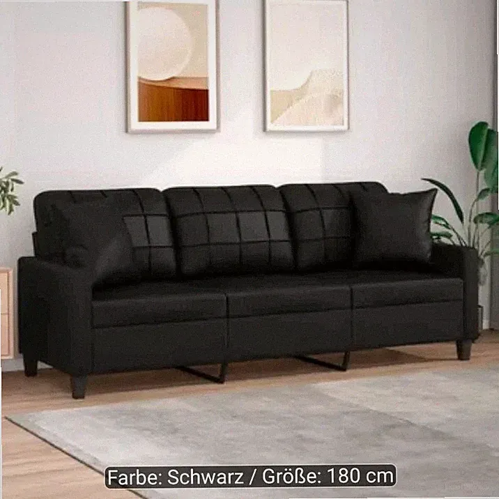 Möbeltraum Modernes 3-Sitzer-Sofa Couch Polstersofa Lounge 180cm lang Wohnzimmer