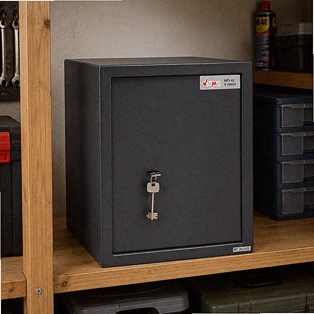 Möbeltresor 42L Tresor Wandtresor Schlüssel Sicherheitstresor Einbautresor Safe