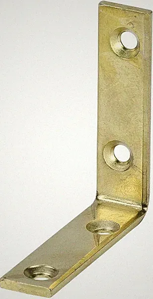 Möbelwinkel 40x10 mm vermessingt Winkel Winkelverbinder Metallwinkel Stuhlwinkel