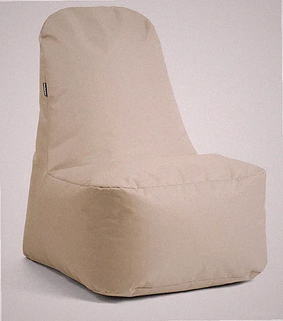 Mokebo Sitzsack Outdoor Kissen 'Der Däumchendreher' Outdoorstoff Beige Khaki 901