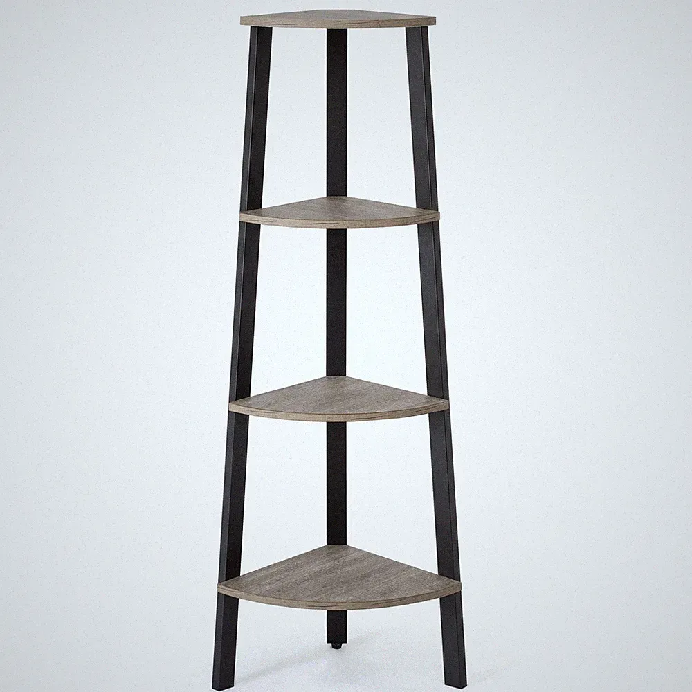 Mondeer Bücherregale Standregal Leiterregal Eckregal mit 4 Ebenen 45x 125 x 34cm