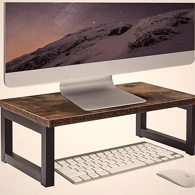Monitorständer Holz Laptop Schreibtisch Aufsatz Stauraum Büromöbel