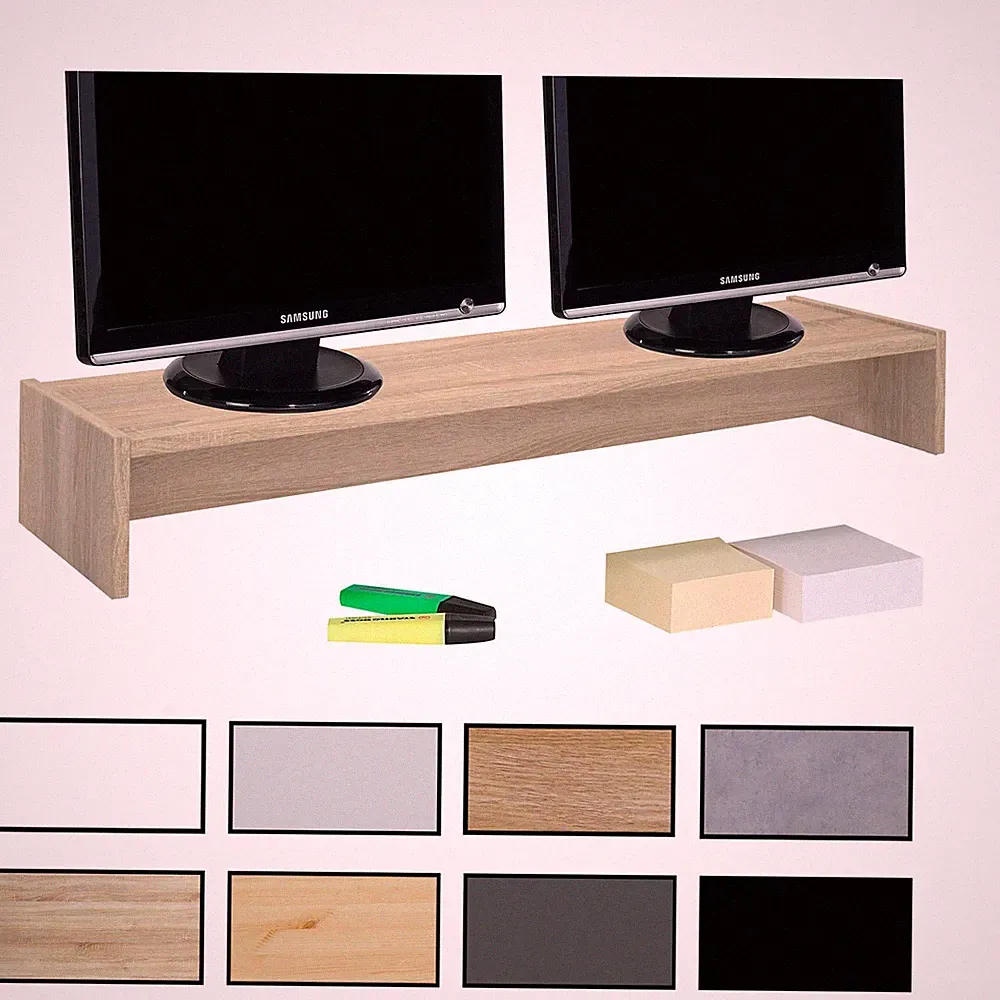Monitorständer Schreibtischaufsatz Monitorerhöhung Aufsatz für 2 Monitore