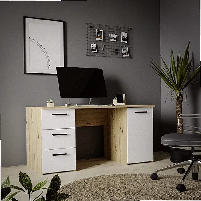 MT311-C804 NET 307 Schreibtisch 1 trg. ca. 139x75x60 cm Weiß / Artisan von Forte