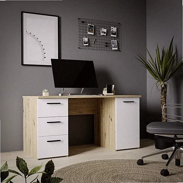 MT311-C804 NET 307 Schreibtisch 1 trg. ca. 139x75x60 cm Weiß / Artisan von Forte