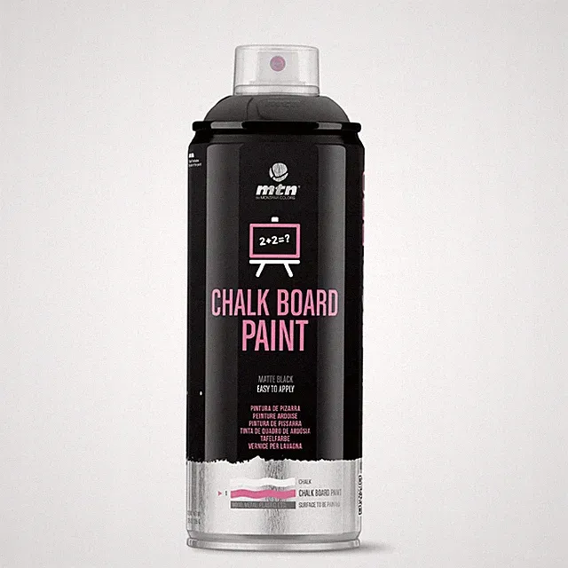 MTN PRO Tafellack Schwarz Matt Spray 400ml Kreidetafel Farbe