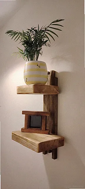 Multi Regal massiv Kiefer Holz geölt Oberfläche Kerzenregal Bilderrahmen Regal