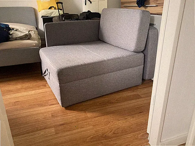 Multifunktionales Schlafsofa - Grau, Verstellbar, Ideal für Gästezimmer