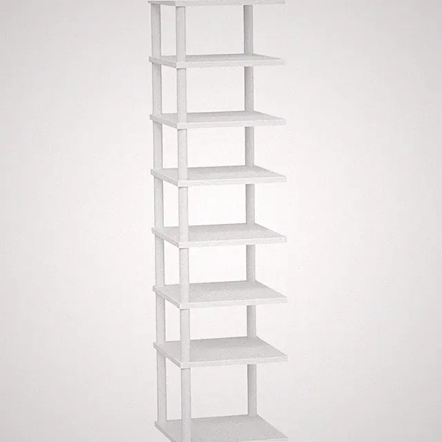 Multifunktionales Schuhregal Holzwerkstoff Metall Bodenmontage Minimalistisch
