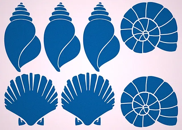 MUSCHEL AUFKLEBER Sticker Deko Bad Meer Maritim Fliese Seashell Ocean Wandtattoo