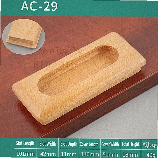 Muschelgriff Einlassgriff Holz Natur Wood Kleben Eiche Buche Griff Möbelgriff