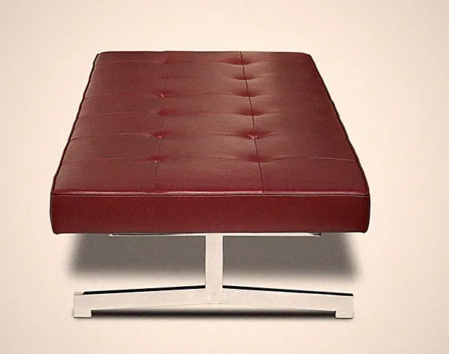 Museum Lederbank Leather Daybed Bauhaus Lederliege Lederbett Leder Schwarz