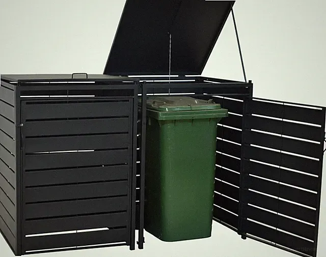 MX Mülltonnenabdeckung 2 er 80/120 L Mülltonnenbox Mülltonnenverkleidung Tonne