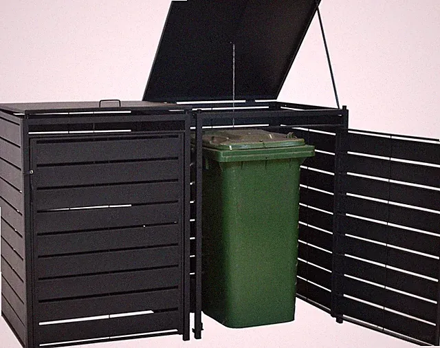 MX Mülltonnenabdeckung 2 er 80/120 L Mülltonnenbox Mülltonnenverkleidung Tonne