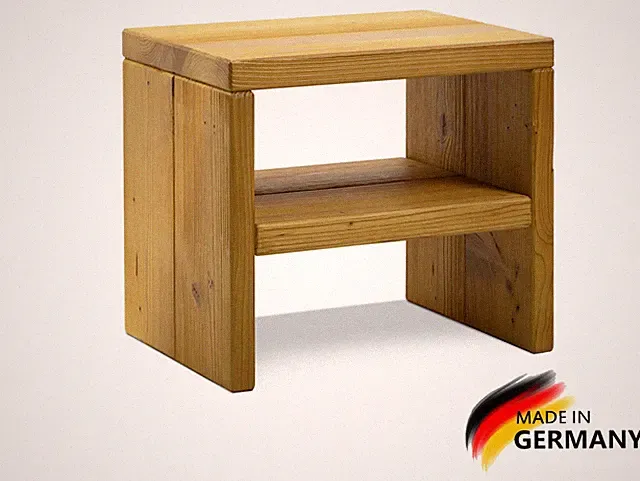 Nachtkommode Nachttisch Nako Holz CURBY Fichte massiv 1 Fach VINTAGE oder NATUR