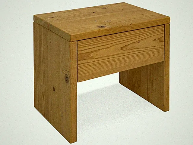 Nachtkommode Nachttisch Nako Holz CURBY Fichte massiv 1 Schub VINTAGE oder NATUR