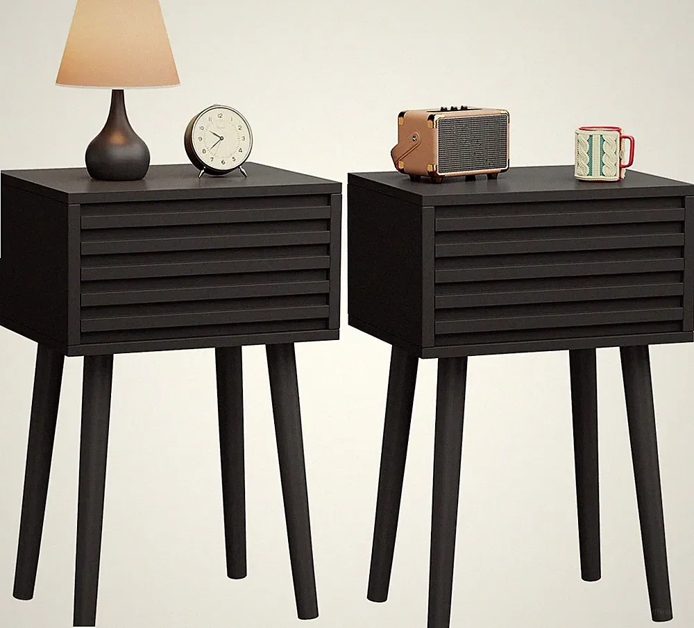 Nachttisch 2er Set Mid-Century-Modern 35x27x