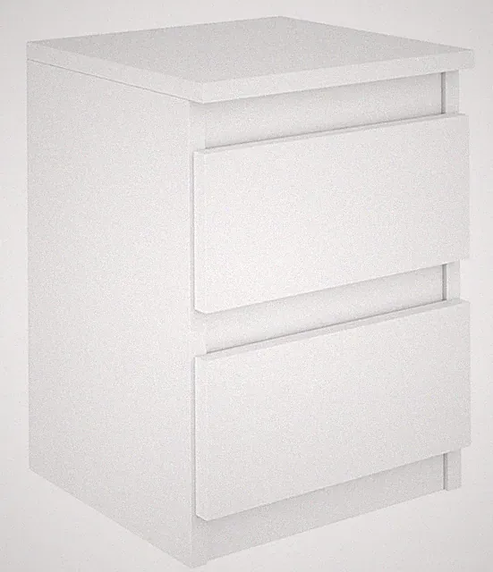 Nachttisch BASIC mit 2 Schubladen | 30x41x30 cm Farbvarianten minimalistisch