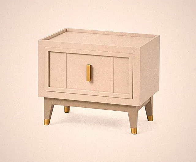 Nachttisch bequem minimalistisch beige schön modern neu