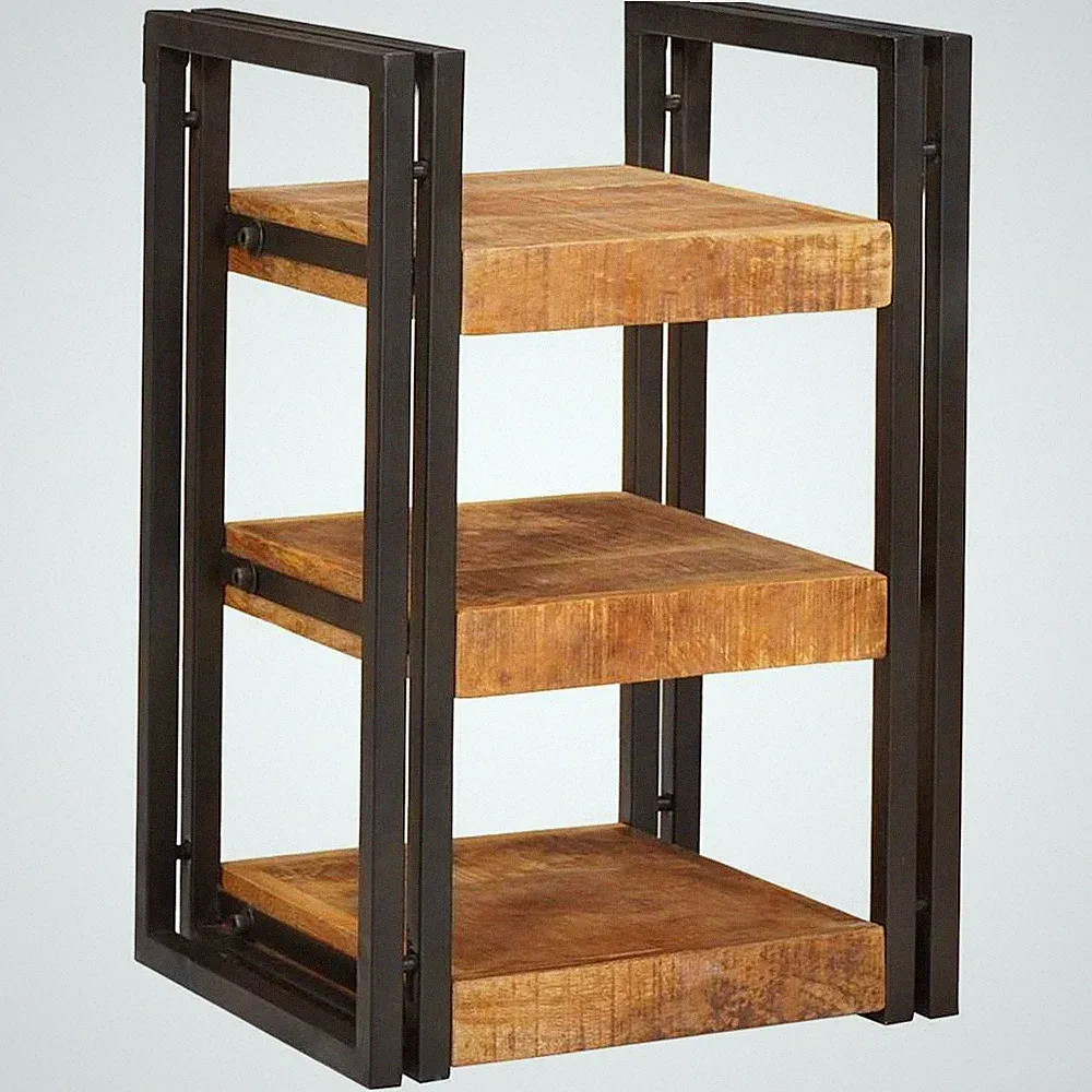 Nachttisch Braun und Schwarz Schlafzimmermöbel Lampensockel Wecker-Tisch vidaXL
