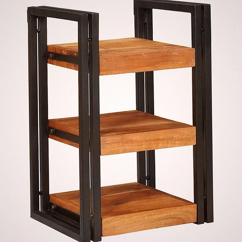 Nachttisch Braun und Schwarz Schlafzimmermöbel Lampensockel Wecker-Tisch vidaXL