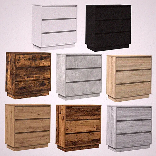 Nachttisch Gartentisch Balkontisch mit Beton 71 x 34,5 x 75 cm Holzwerkstoff