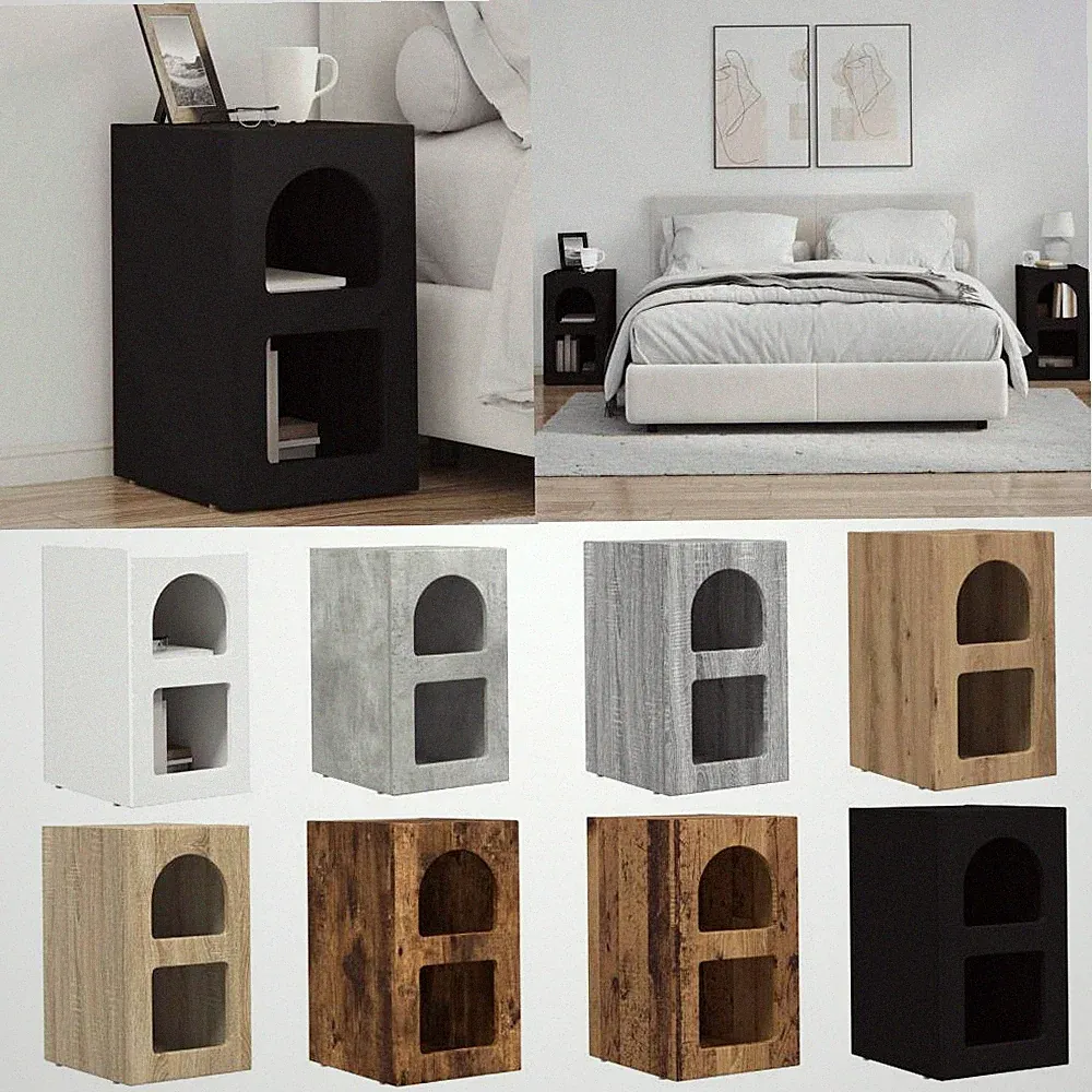 Nachttisch Holzwerkstoff Möbel Schlafzimmer-Oberfläche Moderne Kleines vidaXL
