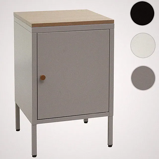 Nachttisch HWC-L84, Nachtschrank Kommode, Metall 63x40x40cm, Melaminbeschichtet