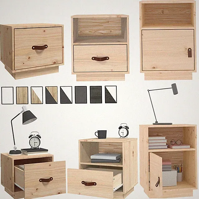 Nachttisch Kiefernholz Nachtschrank Nachtkommode Beistelltisch Beistellkommode