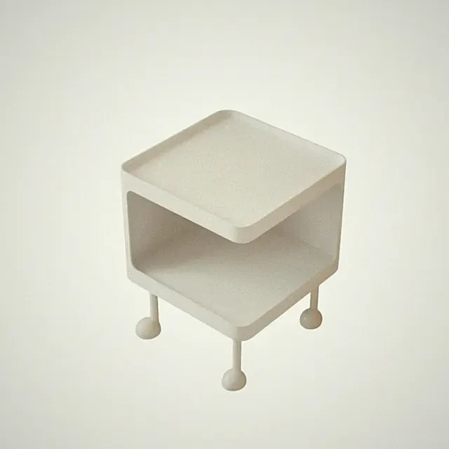 Nachttisch mit Beleuchtung Abgerundet Nachtschrank Minimalistisch für