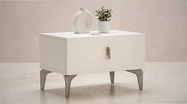 Nachttisch Modern Bequem Stilvoll Weiß Minimalistisch Praktisch