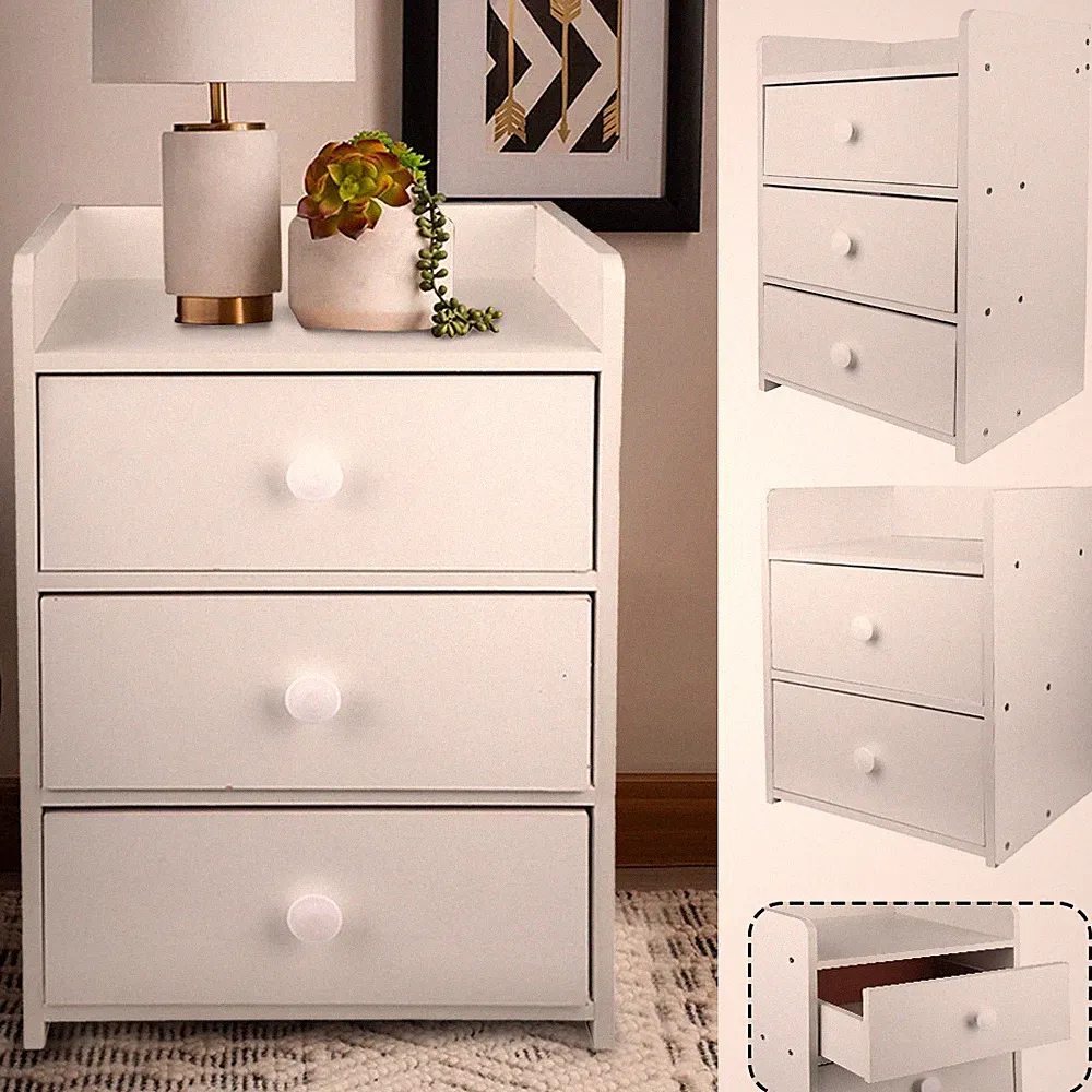 Nachttisch Nachtschrank Kommode Konsole Ablage Schlafzimmer 2/3 Schubladen