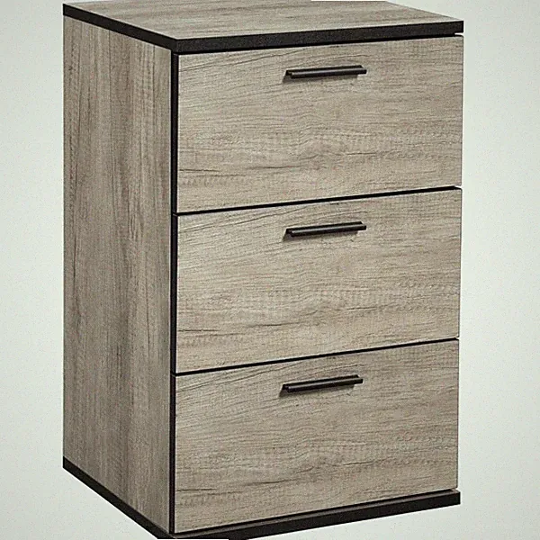 Nachttisch Nachtschrank mit 3 Schubladen Nachtkommode für Boxspringbett Eiche