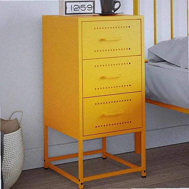 Nachttisch Nachtschrank Nachtkommode Nachtkonsole Beistelltisch Stahl vidaXL