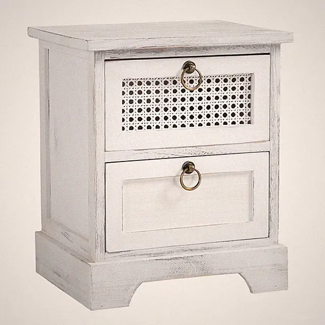 Nachttisch Nachtschrank Shabby Chic Vintage Konsole Kästchen Kommode