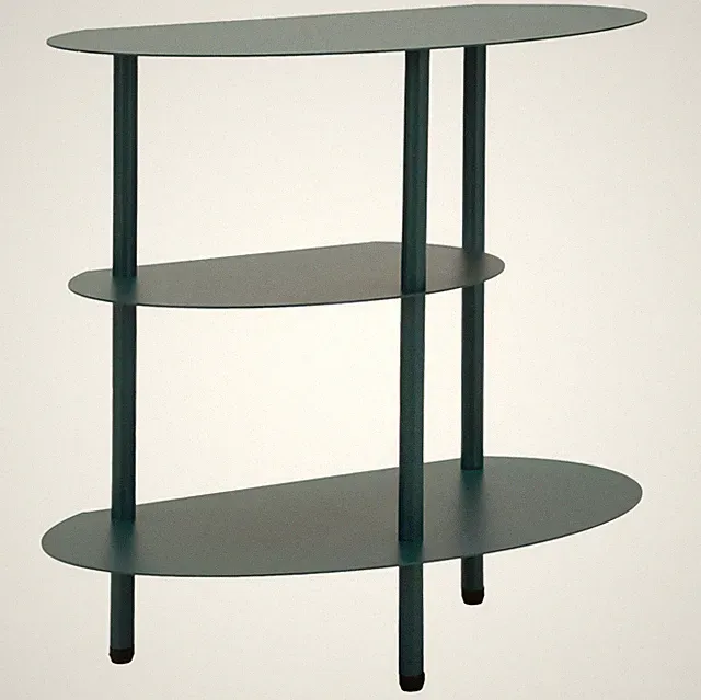 Nachttisch SATURN, Metall, meerblau, 49,5x27,5x49,5 cm