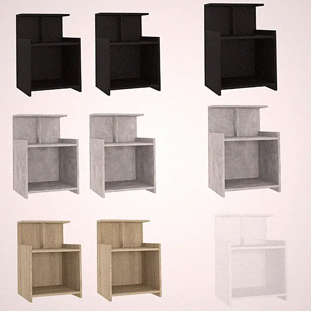 Nachttische Sideboards Kommode Schrank Tisch 1/2 Stk. 40x35x60 cm Holzwerkstoff