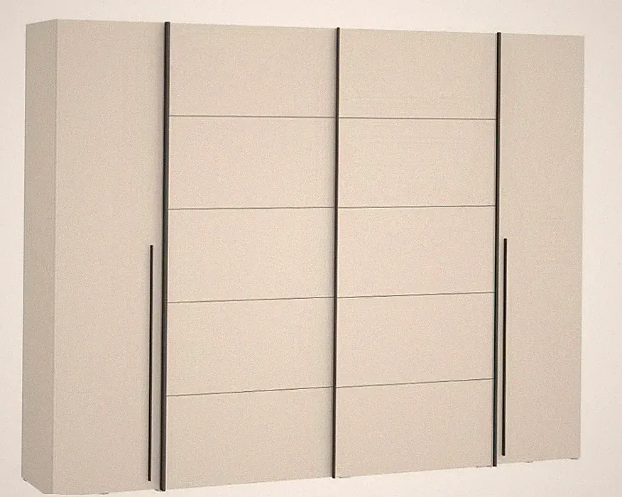 NARAGO Kleiderschrank 270 cm breit Sandfarbig von Forte Schrank