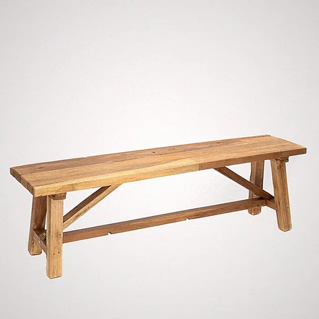 NATUR ESSZIMMER SITZBANK "ROCA" | Massivholz, 160cm | Flurbank, Blumenbank Holz