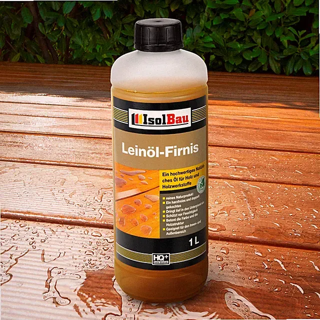 NATUR Holzschutz LEINÖL- FIRNIS 1L Gekocht Holzöl Leinölfirnis Holz Möbel Lasur
