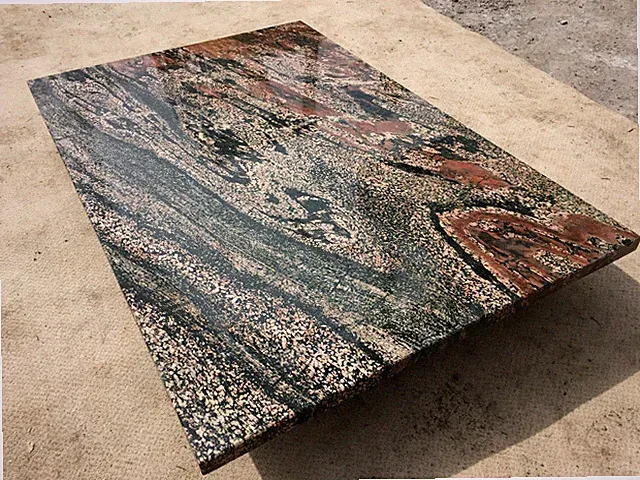 Naturstein Tischplatte Esstischplatte Marmor Granit grün rot Couchtisch Platte