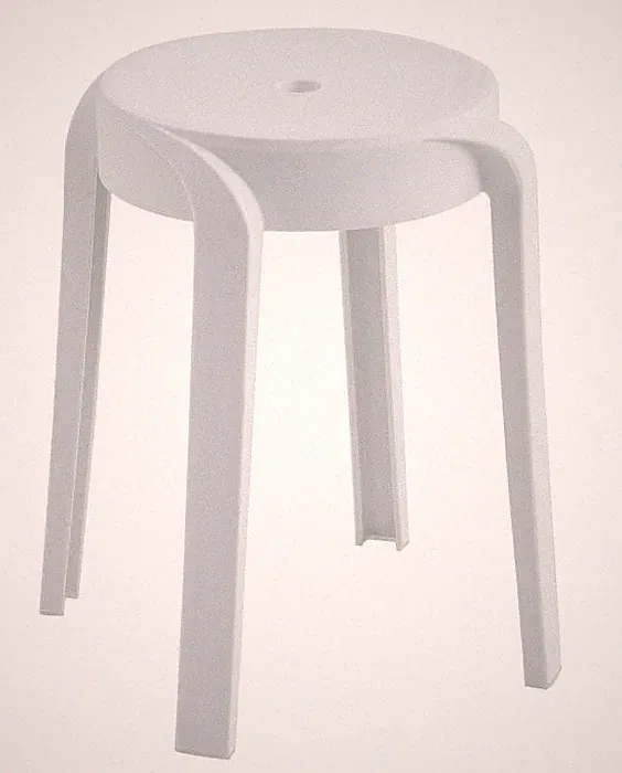 NERO Hocker Gartenmöbel 1 Stück stapelbar Weiß von DESIGNlink