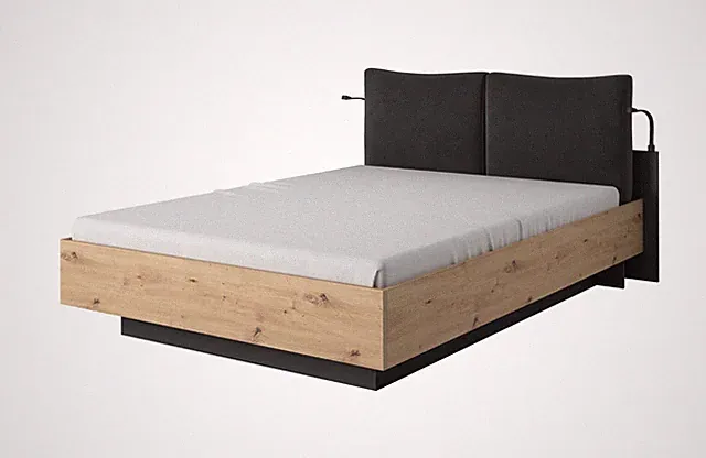 NEST Bett 160 Doppelbett Polsterbett Bettgestell mit Lattenrost – Design Möbel
