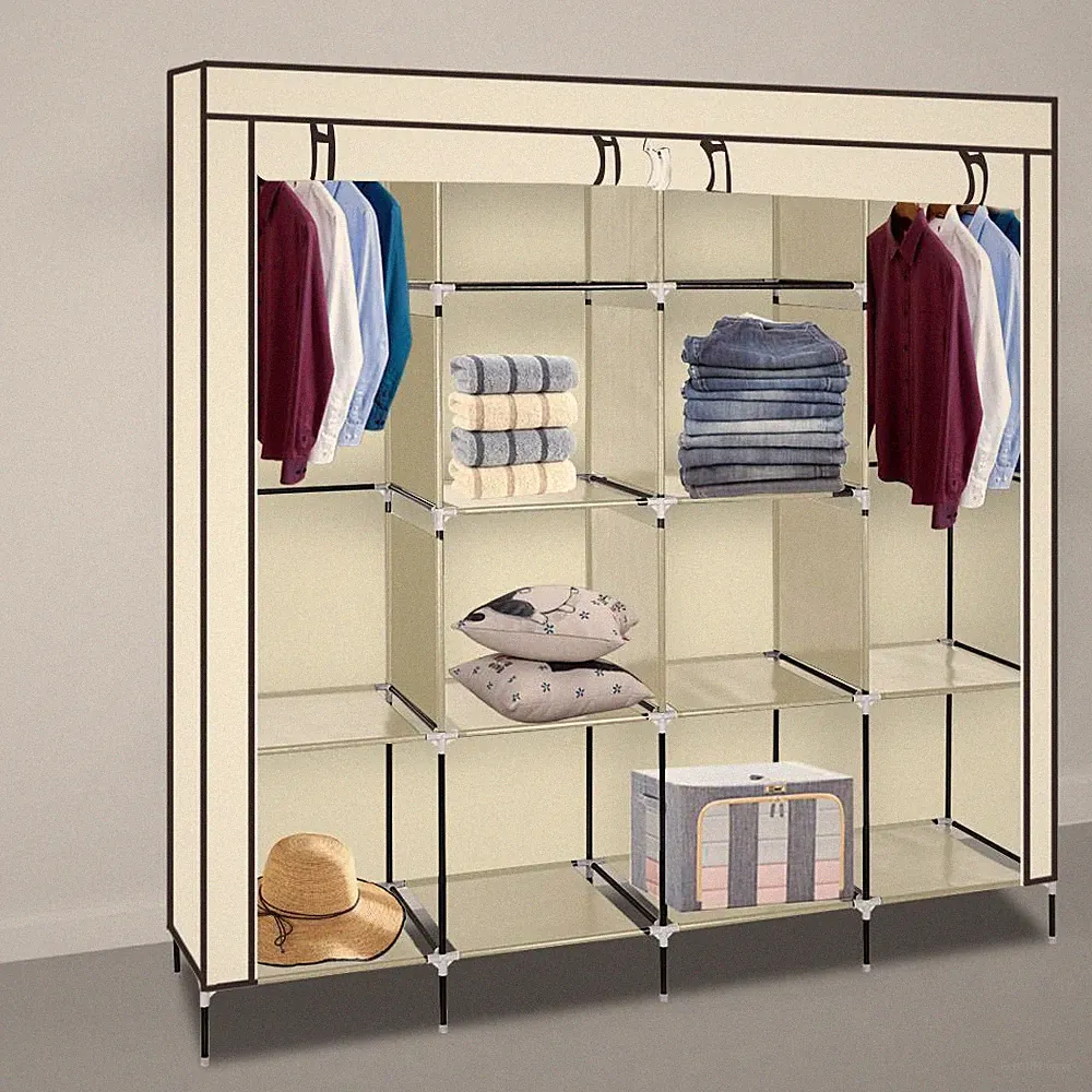 Neu Kleiderschrank Stoffschrank Faltschrank Stoffkleiderschrank Camping Schrank