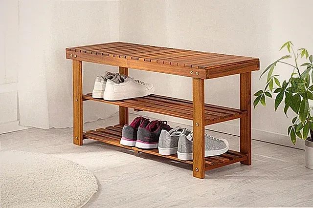 NEU Schuhregal Sitzbank Echtholz Universalablage Kinderzimmer 90 cm bis 160 Kg