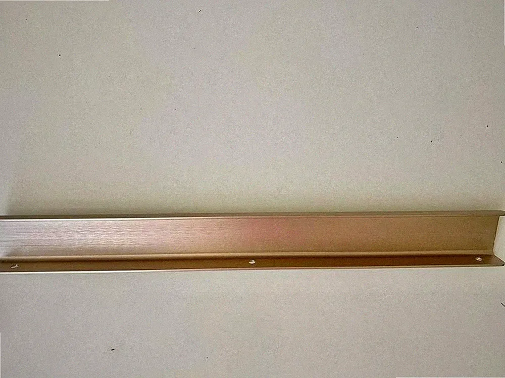 NEW Möbelgriffe Küchengriffe Edelstahlfinish Gebürstet Rosa Alu Set of 4