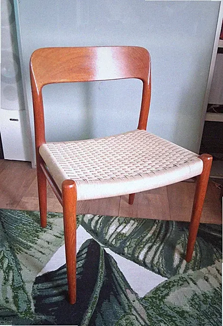 Niels Otto Møller /J.L.Møllers Stuhl Model75 Dänisch Teak 1960